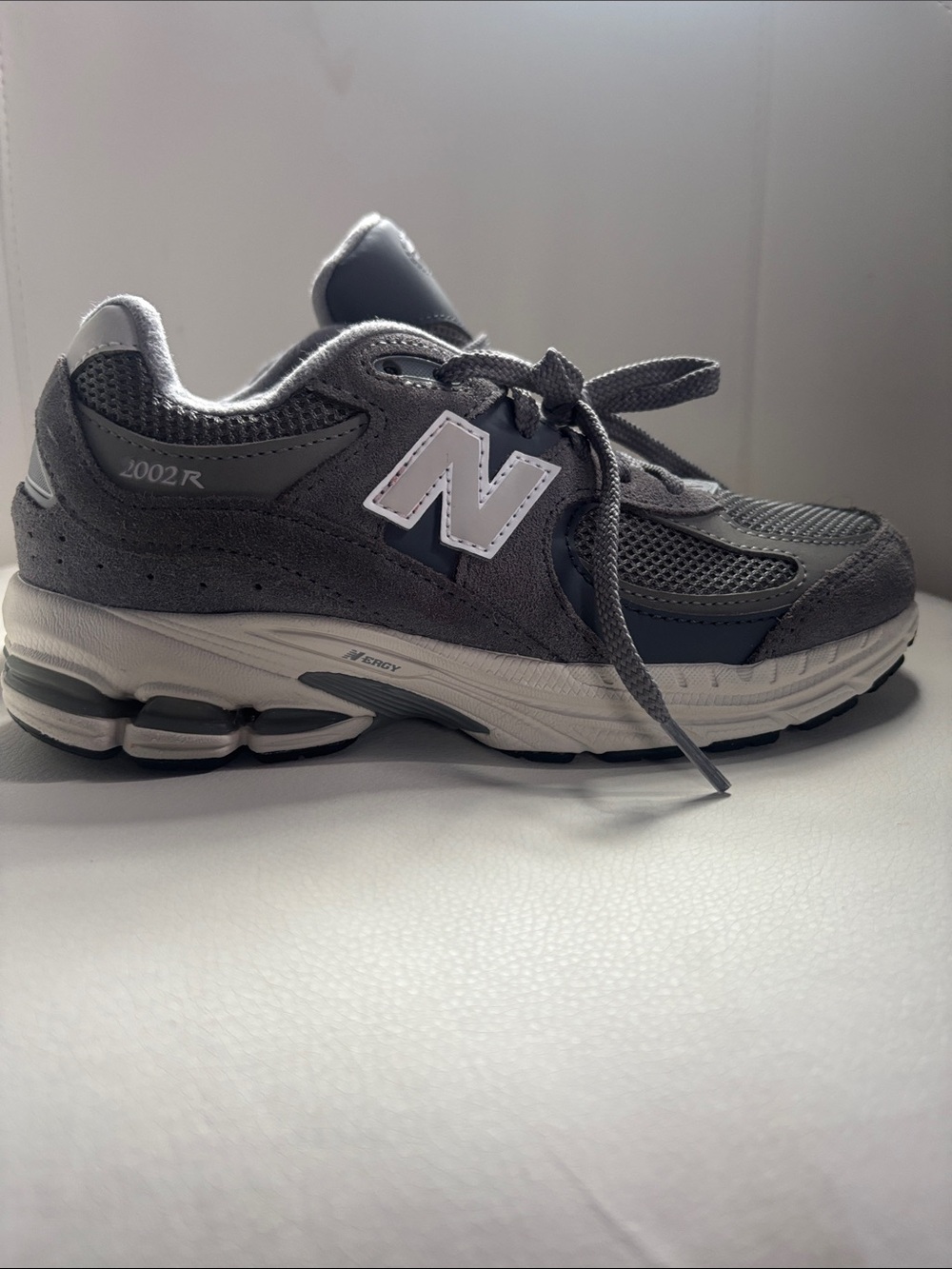New Balance Kids Grey Mesh & Suede Sneaker